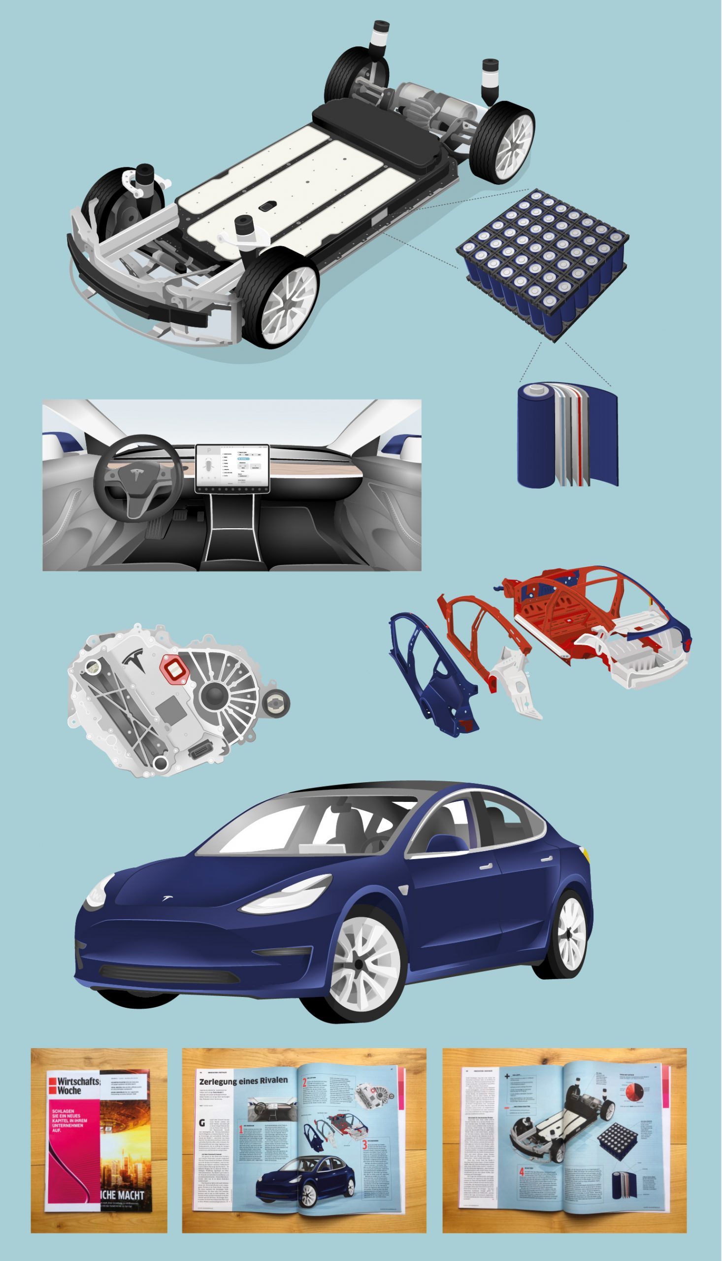 Illustration: Tesla Model 3